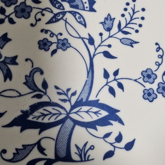 Corelle Blue Onion Floral Plate Set tan 2-salad 2-dinner plates 4-pieces table s - Picture 4 of 12